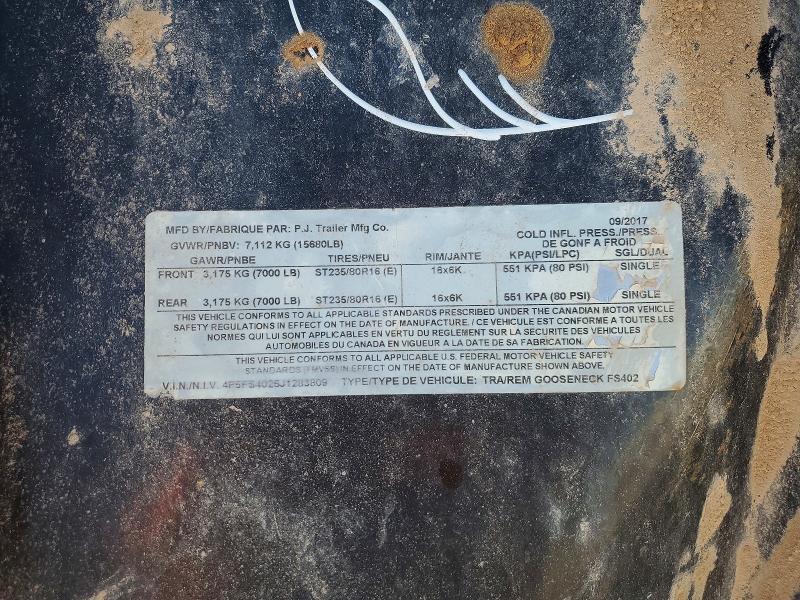 2018 PJ FS402 Flatbed Trailer