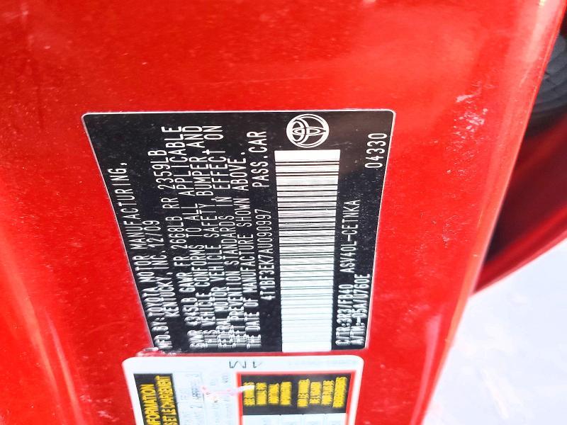 2010 Toyota Camry le