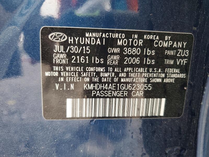 2016 Hyundai Elantra Value Edition