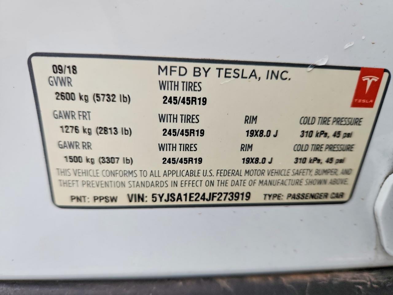 2018 Tesla Model s