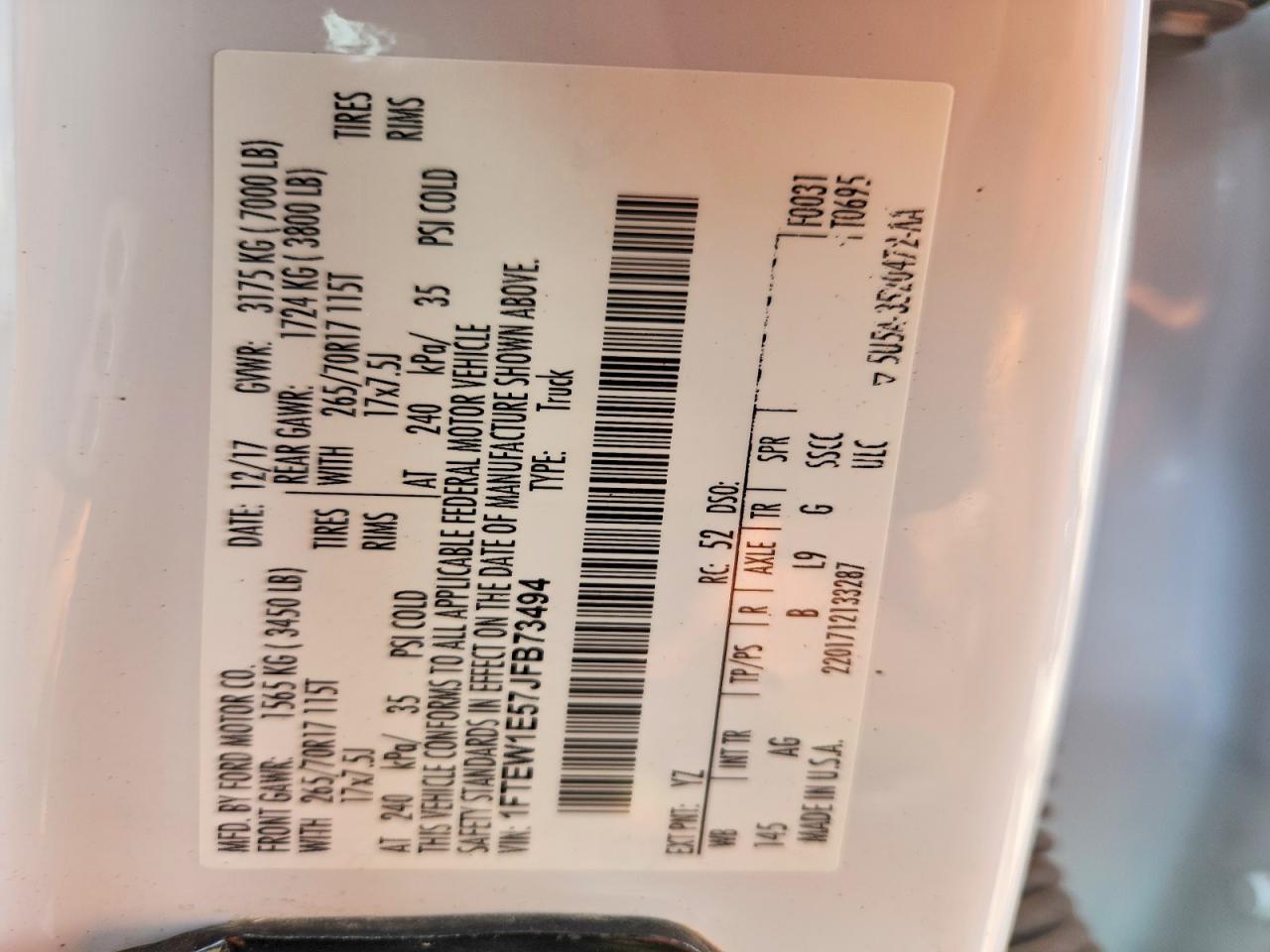 2018 Ford F150 Supercrew