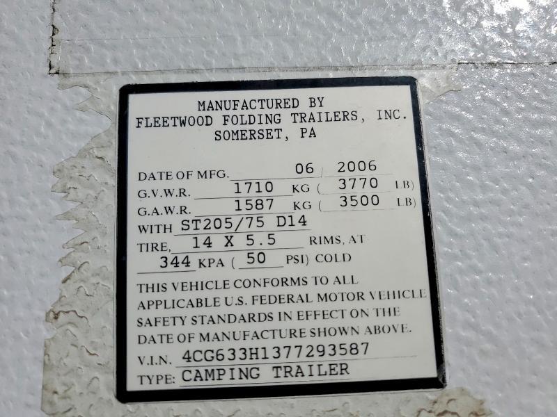 2007 Fleetwod Recreational Vehicle (RV)
