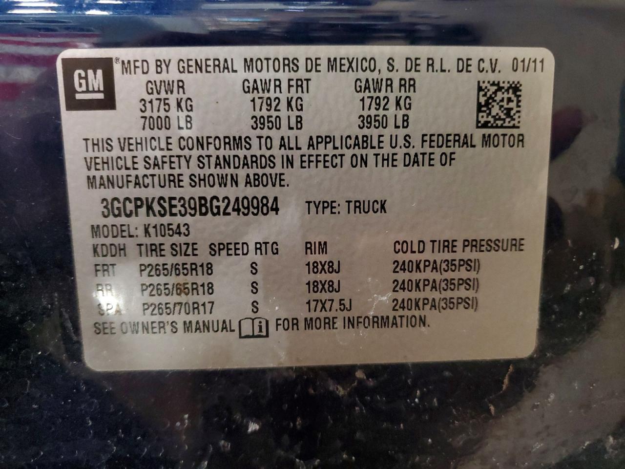 2011 Chevrolet Silverado K1500 LT