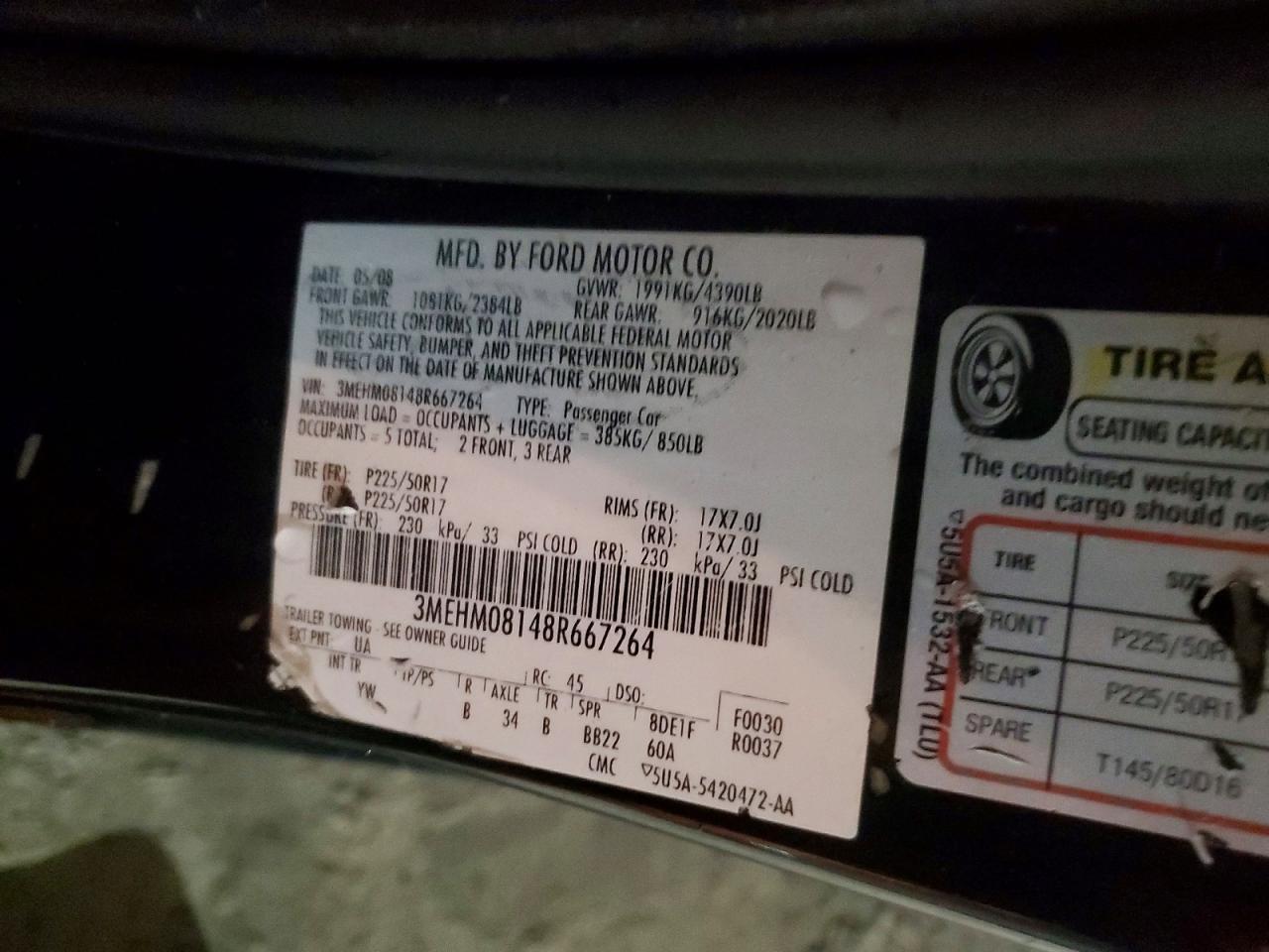 2008 Mercury Milan Premier