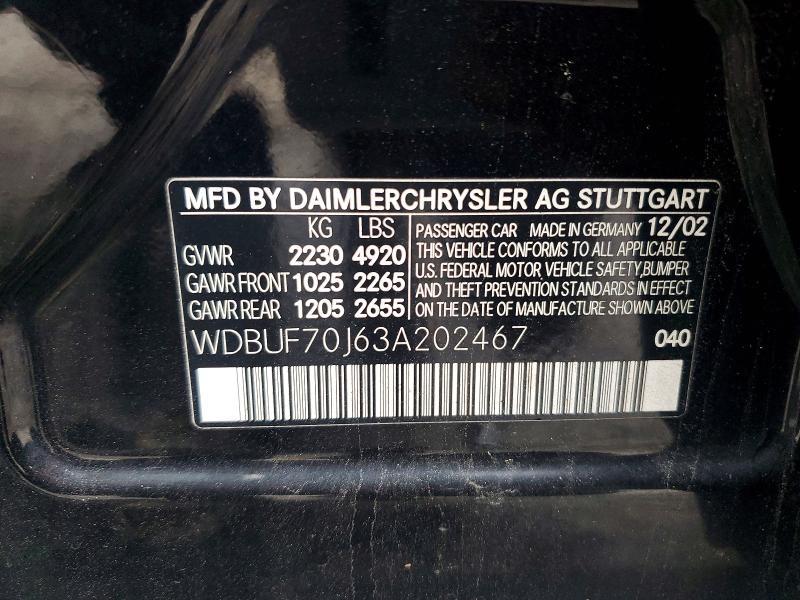 2003 Mercedes-Benz E 500