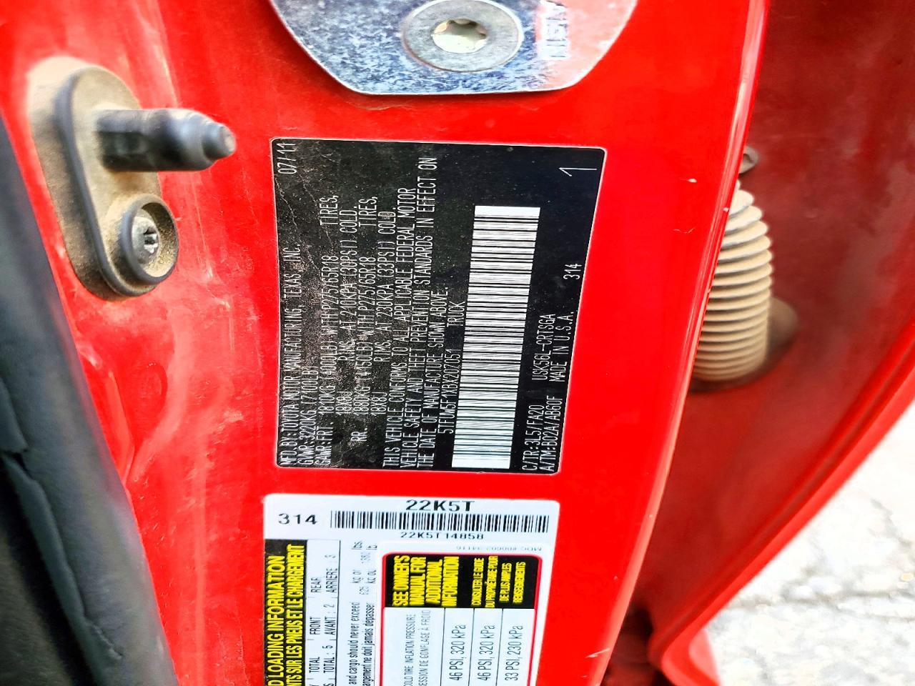 2011 Toyota Tundra Grade