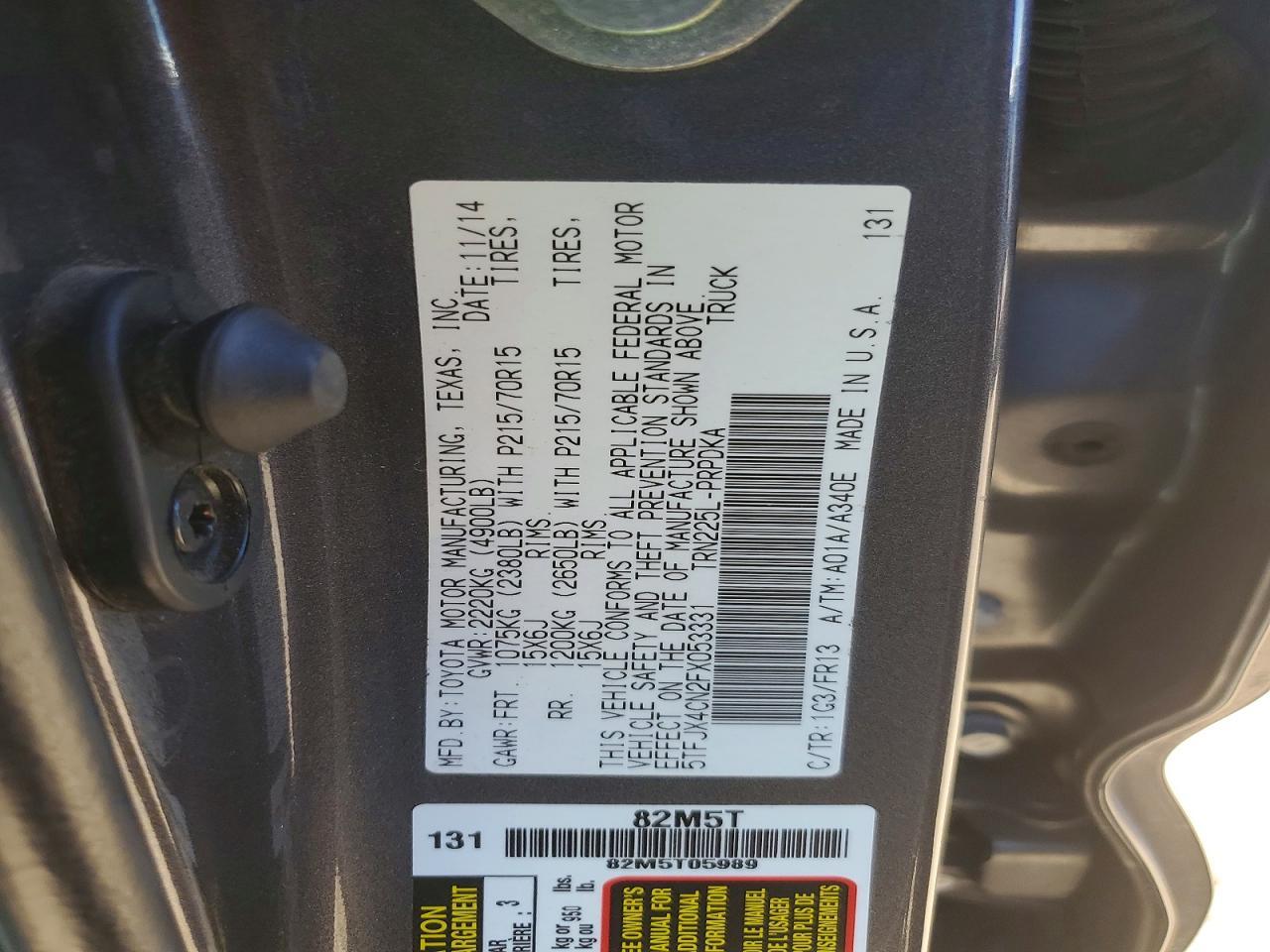 2015 Toyota Tacoma Base