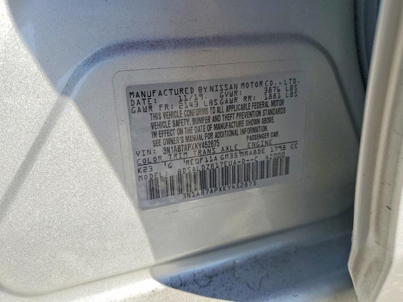 2019 Nissan Sentra sv