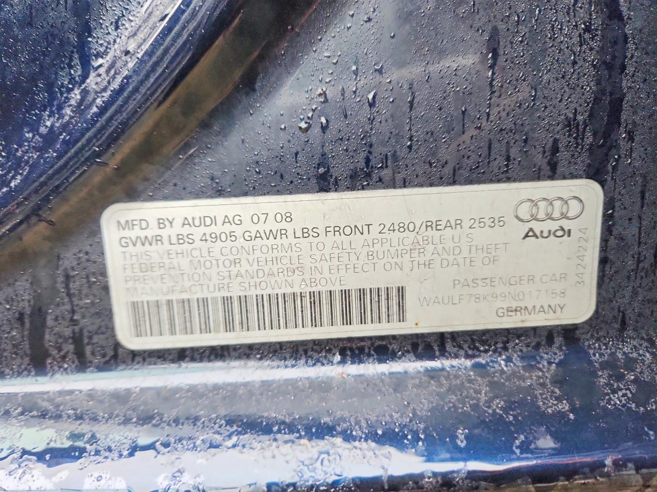 2009 Audi A4 2.0t Quattro