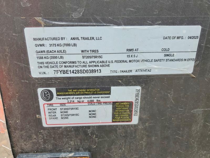 2025 Anvil At7x14ta2 Enclosed Cargo Trailer