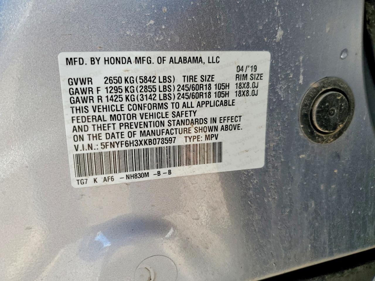 2019 Honda Pilot ex