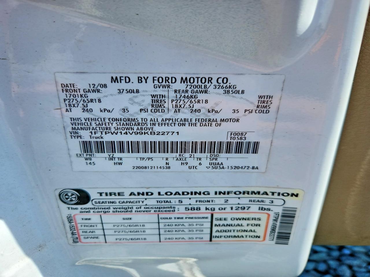 2009 Ford F150 Supercrew