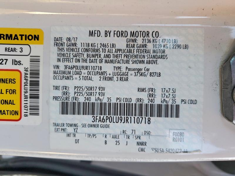 2018 Ford Fusion se Hybrid