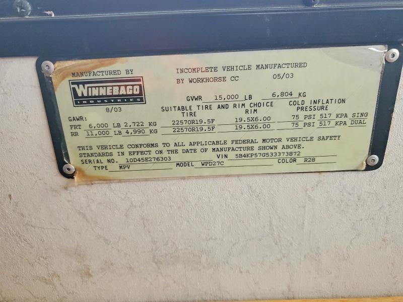 2003 Workhorse Custom Chassis P32 RV