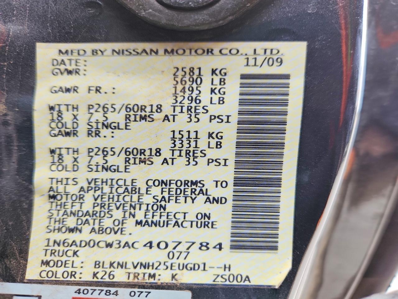 2010 Nissan Frontier SE V6