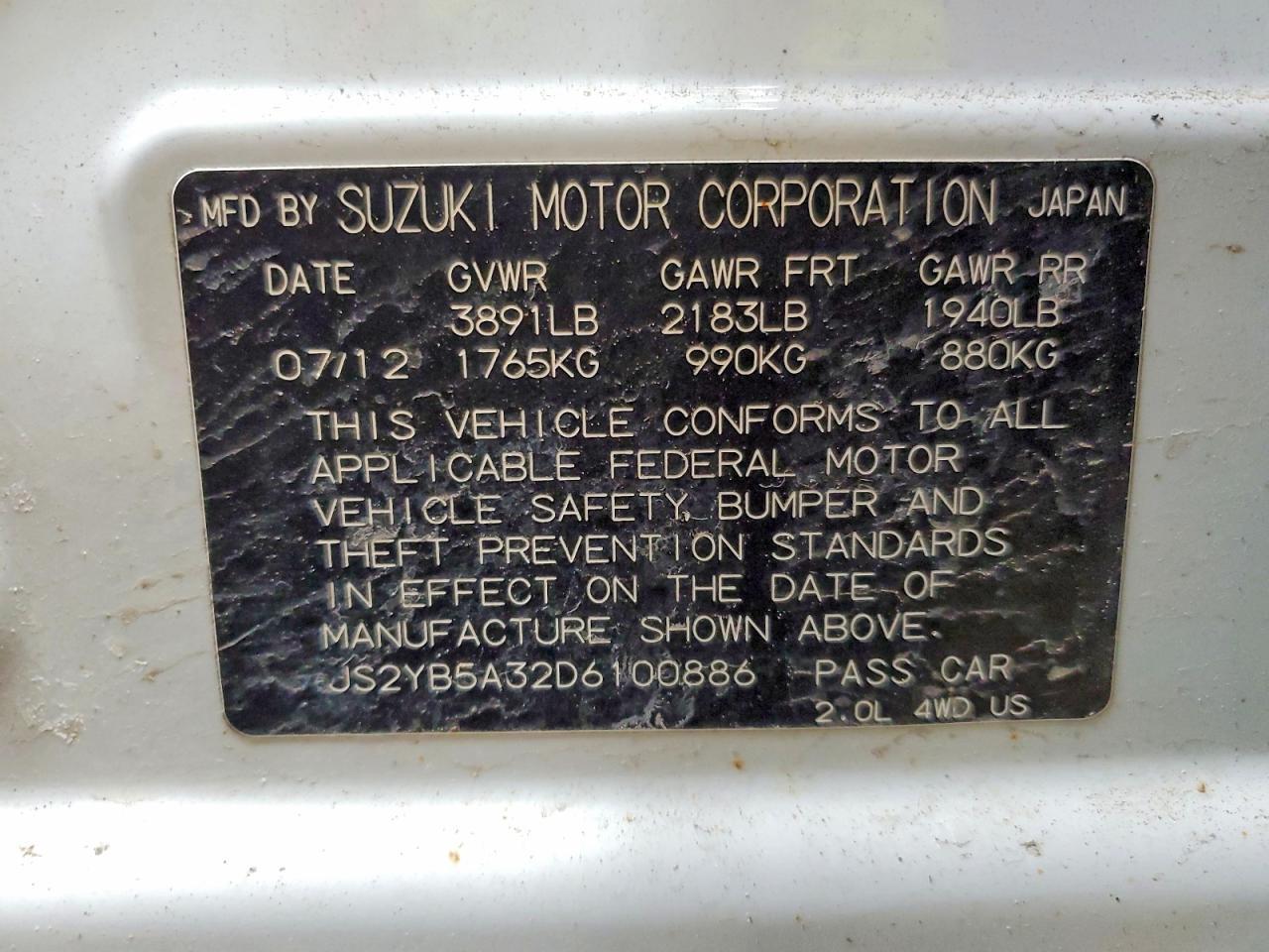 2013 Suzuki SX4