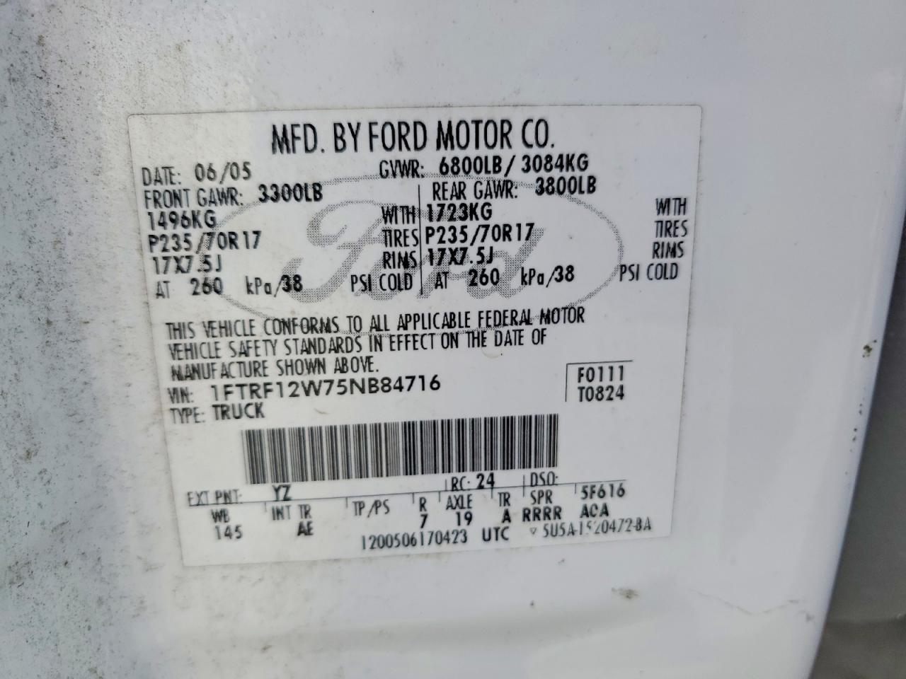 2005 Ford F150