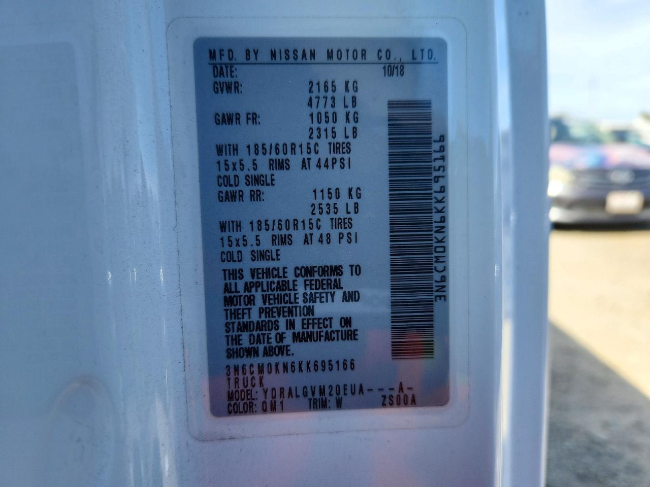 2019 Niss AN NV200 Delivery Van