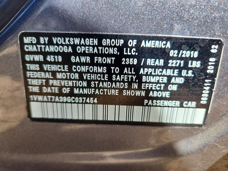 2016 Volkswagen Passat s