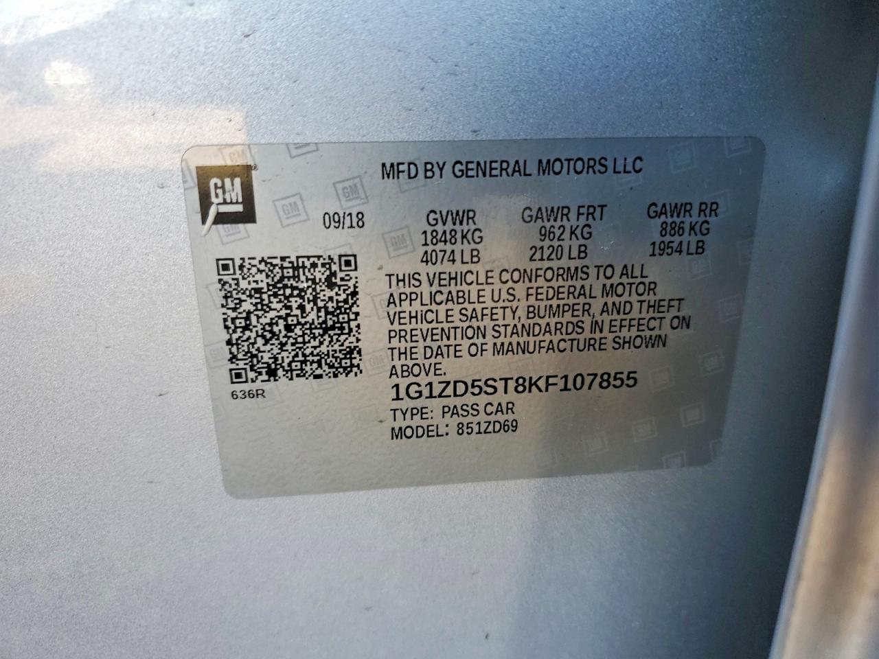 2019 Chevrolet Malibu lt