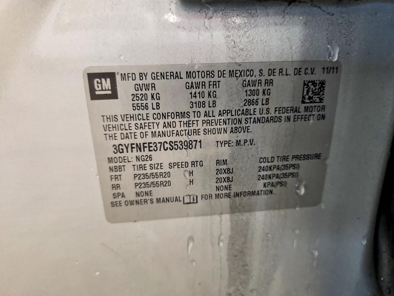 2012 Cadillac Srx Premium Collection