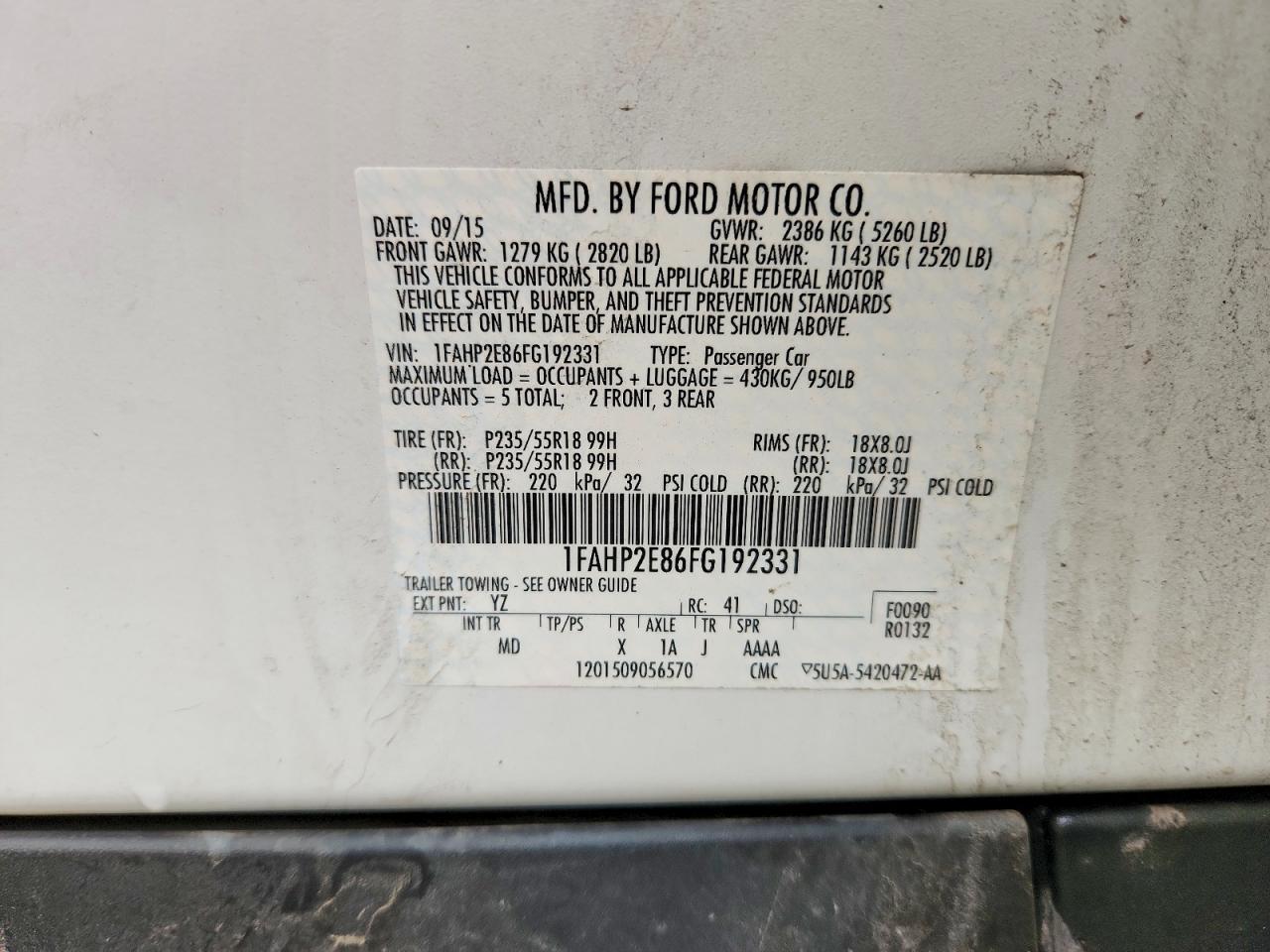 2015 Ford Taurus sel