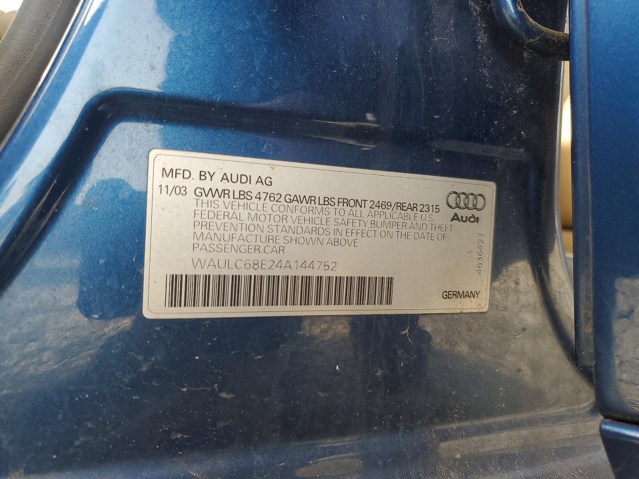 2004 Audi A4 1.8t Quattro