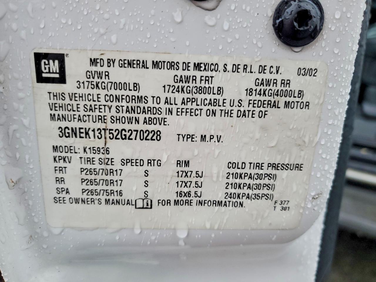 2002 Chevrolet Avalanche K1500