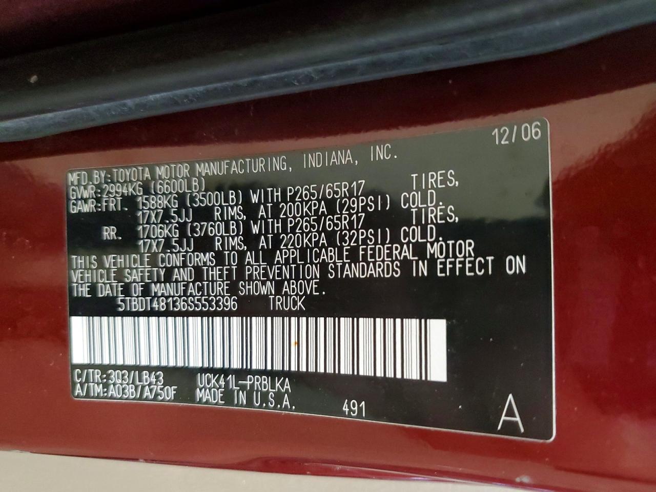 2006 Toyota Tundra Limited