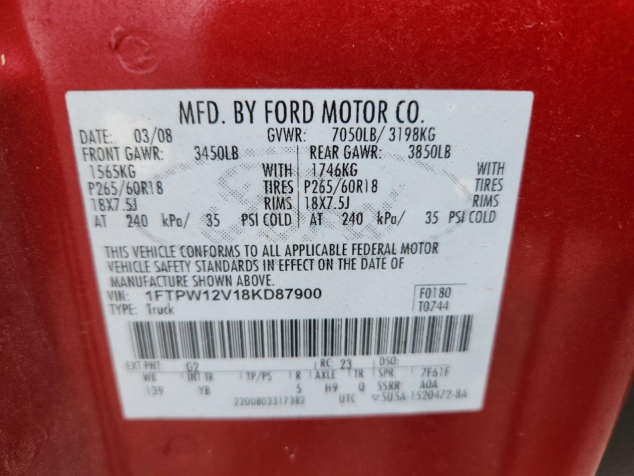 2008 Ford F150 Supercrew