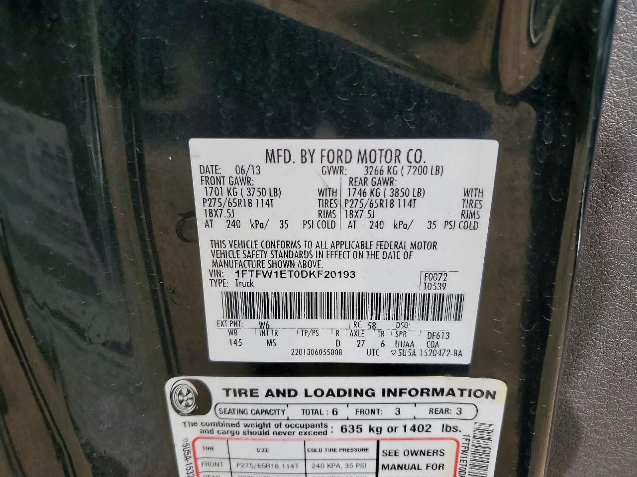 2013 Ford F150 Supercrew