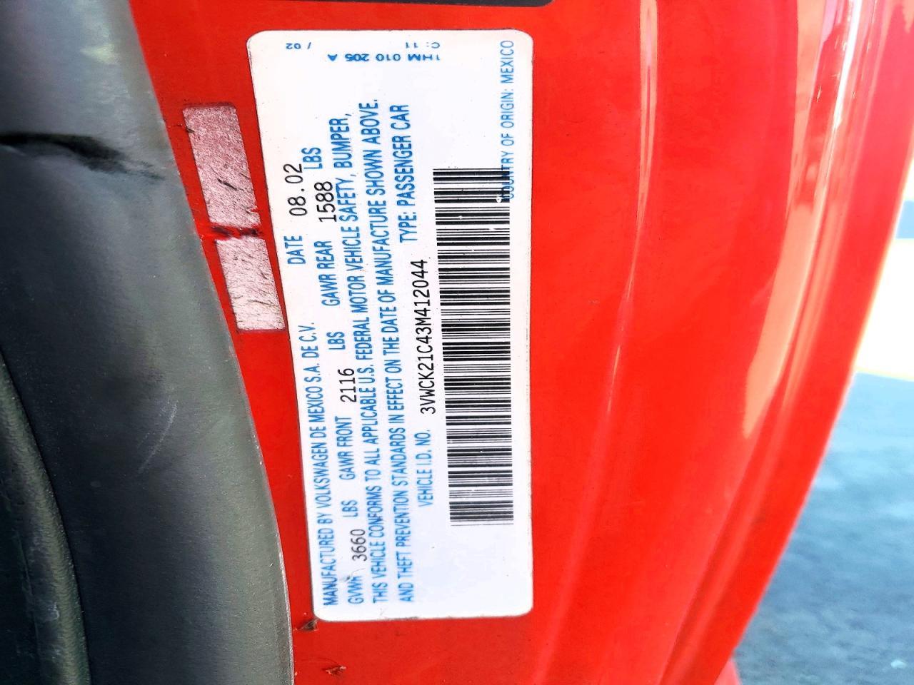 2003 Volkswagen New Beetle gls