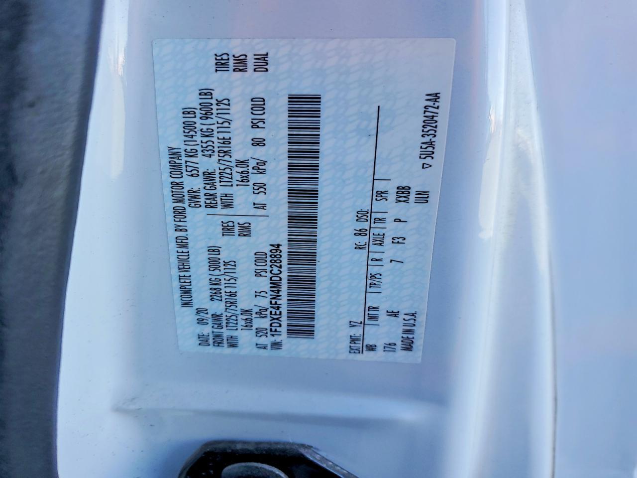 2021 Ford E450 BOX Truck