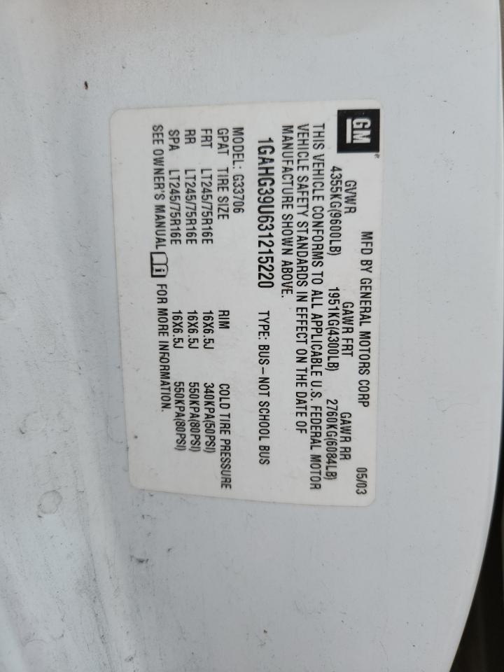 2003 Chevrolet Express G3500