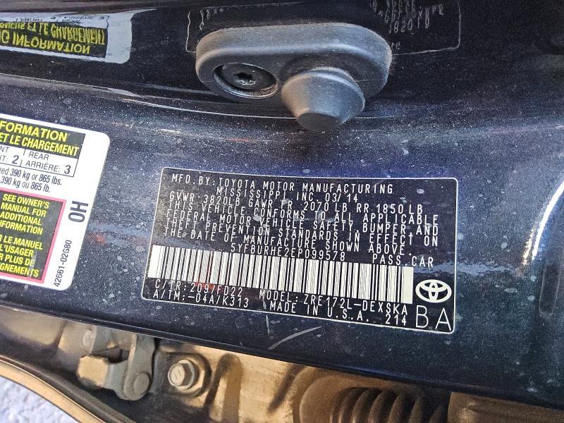 2014 Toyota Corolla s Plus