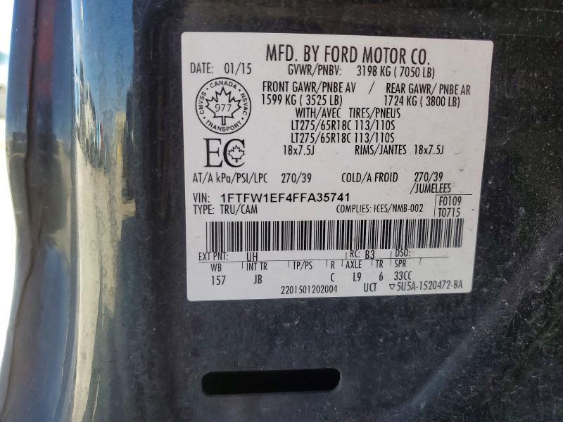 2015 Ford F150 Supercrew