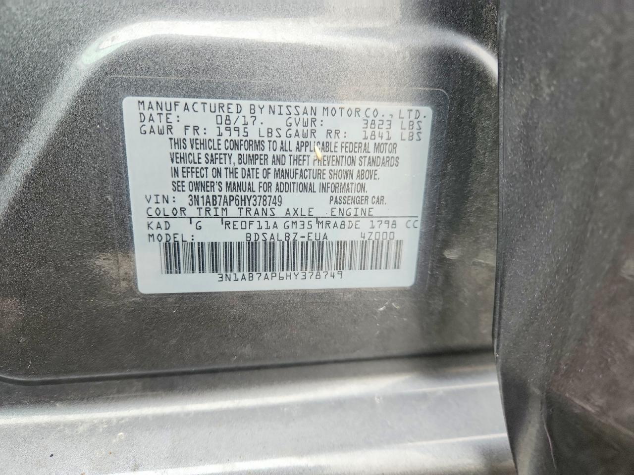 2017 Nissan Sentra s
