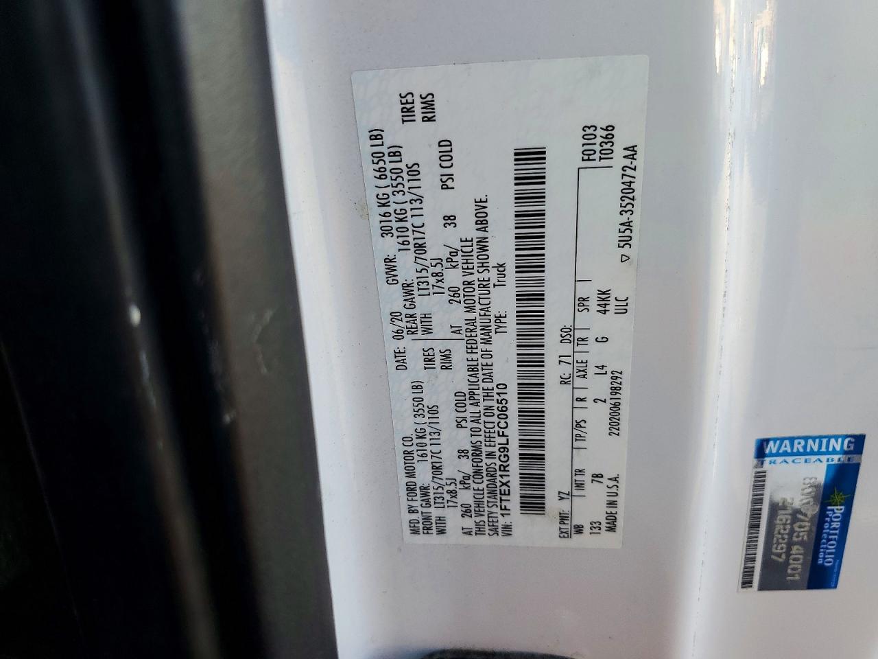 2020 Ford F150 Raptor
