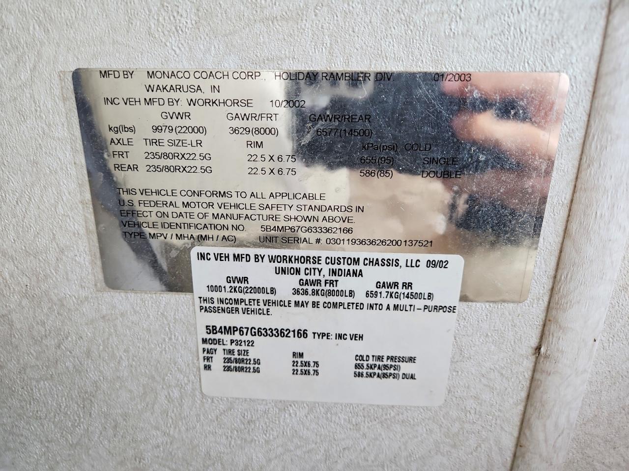 2003 Unknown 2003 Monaco Coach RV