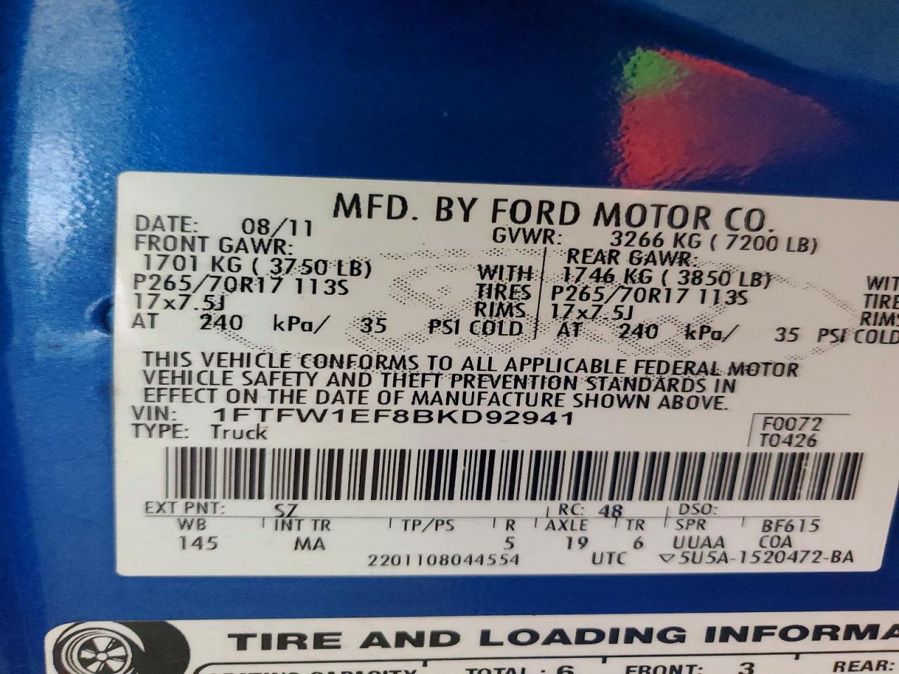 2011 Ford F150 Supercrew