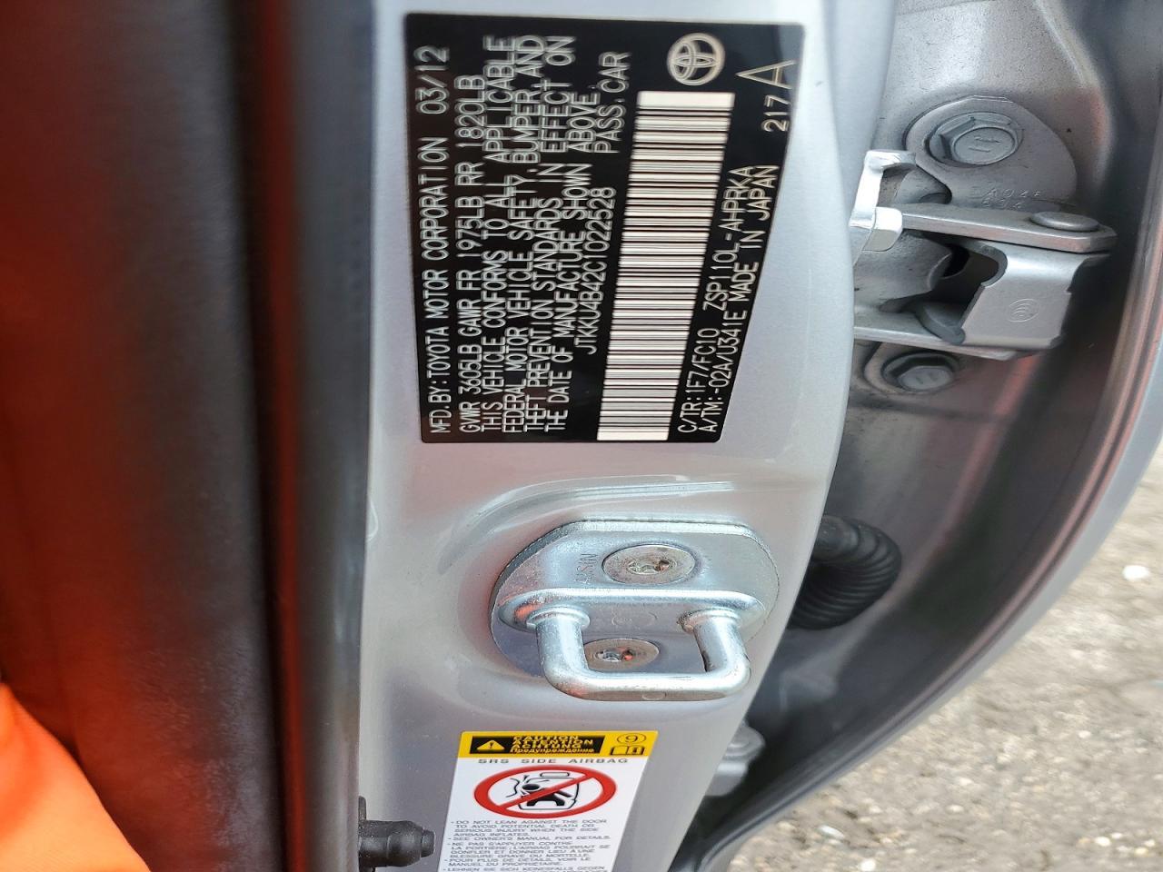 2012 Scion Xd Base
