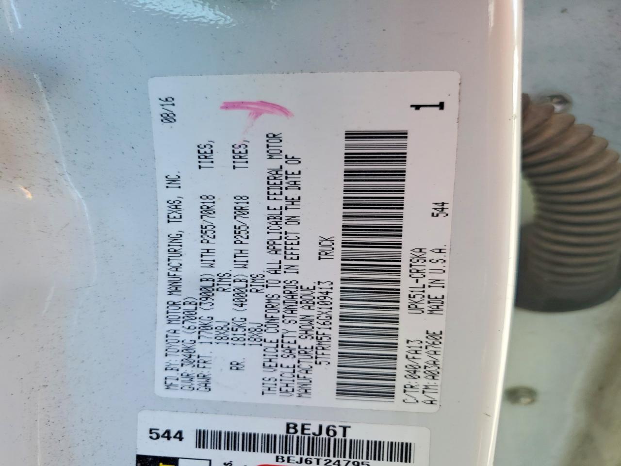 2016 Toyota Tundra SR
