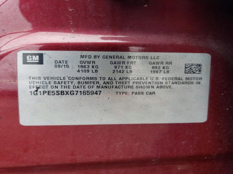 2016 Chevrolet Cruze Limited lt