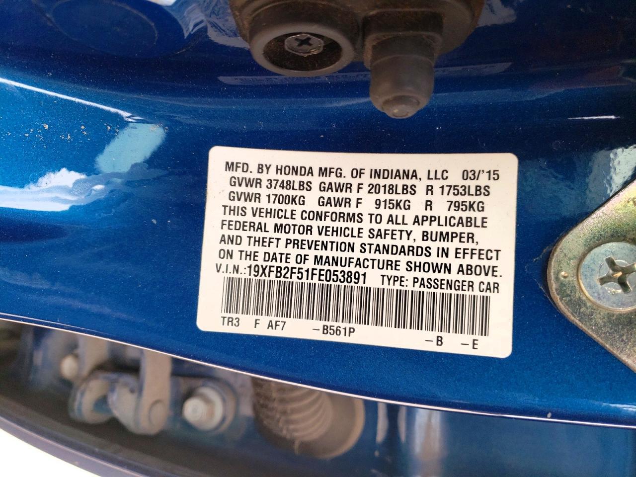 2015 Honda Civic lx