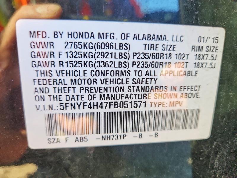 2015 Honda Pilot ex
