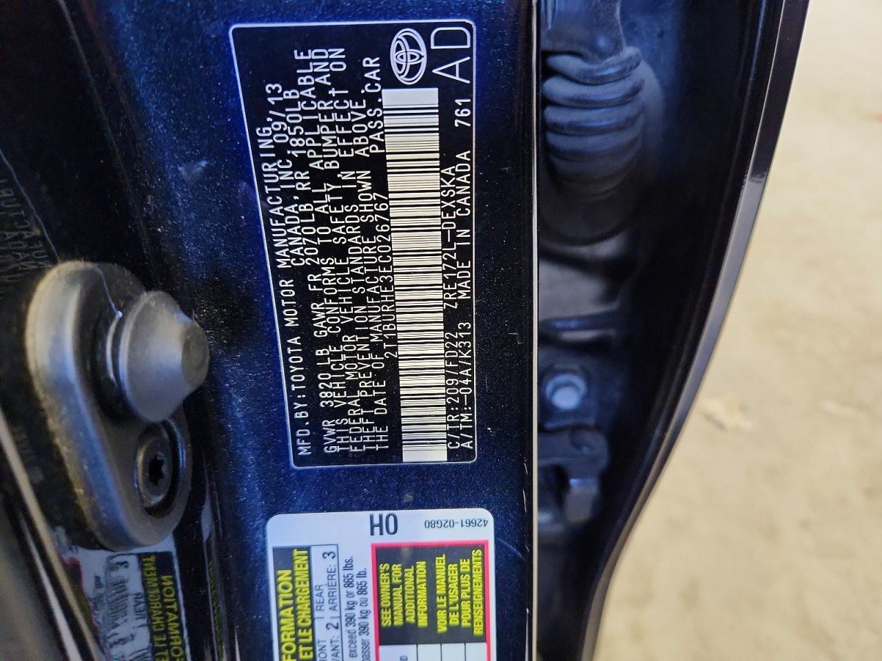 2014 Toyota Corolla s Plus