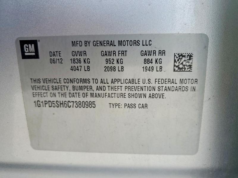 2012 Chevrolet Cruze ls