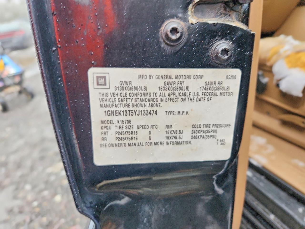 2000 Chevrolet Tahoe K1500