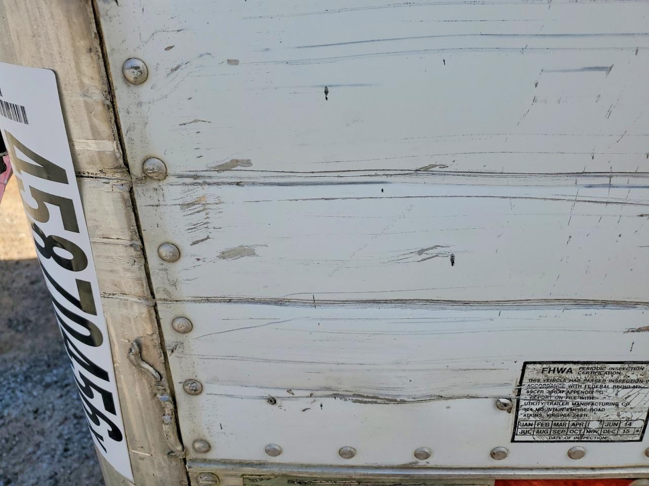 2015 Utility Refrigerated Van Trailer
