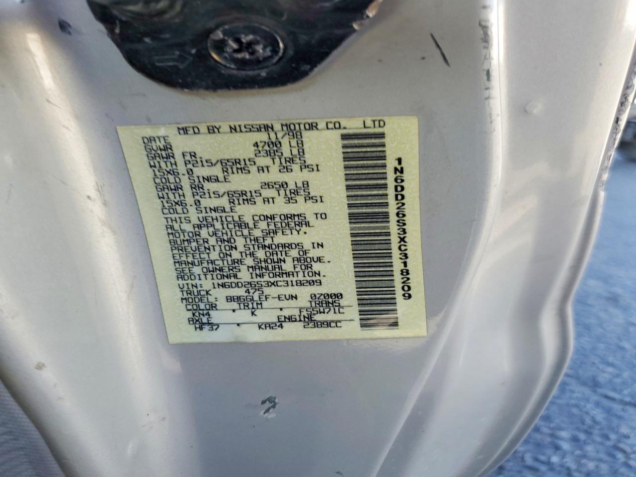 1999 Nissan Frontier XE